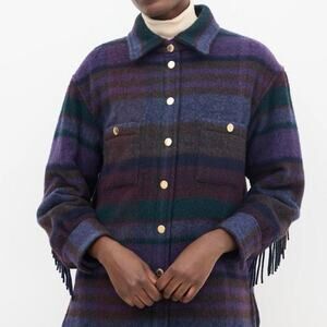 Sandro paris multicolor striped wool
